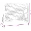 Futbolo vartai su tinklu, raudoni ir juodi, 90x48x71cm, plienas