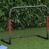 Futbolo vartai su tinklu, raudoni ir juodi, 90x48x71cm, plienas