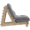 Futono sofa-lova su čiužiniu, 60x206x11cm, pušies masyvas