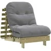 Futono sofa-lova su čiužiniu, 70x206x11cm, impregnuota pušis