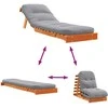 Futono sofa-lova su čiužiniu, vaško ruda, 60x206x11cm, pušis