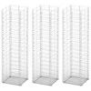 Gabionų rinkinys, 3 vnt., cinkuota viela, 25 x 25 x 100 cm
