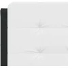 Galvūgalio pagalvėlė, balta ir juoda, 140cm, dirbtinė oda