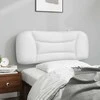 Galvūgalio pagalvėlė, baltos spalvos, 100 cm, dirbtinė oda