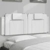 Galvūgalio pagalvėlė, baltos spalvos, 120cm, dirbtinė oda