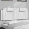 Galvūgalio pagalvėlė, baltos spalvos, 140cm, dirbtinė oda
