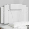 Galvūgalio pagalvėlė, baltos spalvos, 80 cm, dirbtinė oda