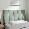 Galvūgalio pagalvėlė, šviesiai pilkos spalvos, 80cm, aksomas
