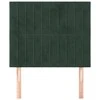 Galvūgalis, 2vnt. tamsiai žalios spalvos, 80x5x78/88cm, aksomas
