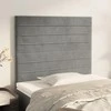Galvūgalis, 2vnt.,šviesiai pilkos spalvos,90x5x78/88cm, aksomas