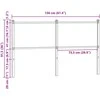 Pakaitinis galvūgalis, dūminio ąžuolo spalvos, 150cm, mediena ir plienas