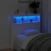Galvūgalis-spintelė su LED, baltos spalvos, 100x17x102cm