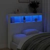 Galvūgalis-spintelė su LED, baltos spalvos, 120x17x102cm