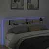 Galvūgalis-spintelė su LED, baltos spalvos, 220x16,5x103,5cm