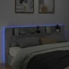 Galvūgalis-spintelė su LED, betono pilkas, 220x16,5x103,5cm