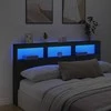 Galvūgalis-spintelė su LED, juodos spalvos, 180x17x102cm