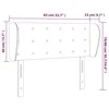 Galvūgalis su auselėmis, baltos,83x23x78/88cm, dirbtinė oda