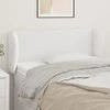 Galvūgalis su auselėmis, baltos,93x23x78/88cm, dirbtinė oda
