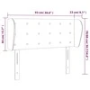 Galvūgalis su auselėmis, baltos,93x23x78/88cm, dirbtinė oda