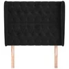 Galvūgalis su auselėmis, juodas, 93x23x118/128cm, aksomas