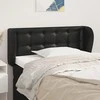 Galvūgalis su auselėmis, juodos,93x23x78/88cm, dirbtinė oda