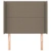 Galvūgalis su auselėmis, taupe, 103x16x118/128cm, audinys