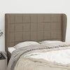 Galvūgalis su auselėmis, taupe, 147x23x118/128cm, audinys