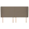 Galvūgalis su auselėmis, taupe, 163x23x118/128cm, audinys