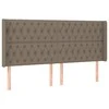 Galvūgalis su auselėmis, taupe, 203x16x118/128cm, audinys