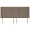 Galvūgalis su auselėmis, taupe, 203x16x118/128cm, audinys