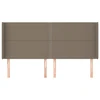 Galvūgalis su auselėmis, taupe, 203x16x118/128cm, audinys