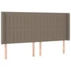 Galvūgalis su auselėmis, taupe, 203x16x118/128cm, audinys