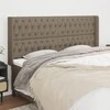 Galvūgalis su auselėmis, taupe, 203x16x118/128cm, audinys