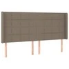 Galvūgalis su auselėmis, taupe, 203x16x118/128cm, audinys