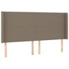 Galvūgalis su auselėmis, taupe, 203x16x118/128cm, audinys