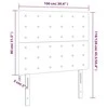 Galvūgalis su LED, baltos spalvos, 100x5x118/128 cm