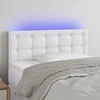 Galvūgalis su LED, baltos spalvos, 100x5x78/88cm, dirbtinė oda