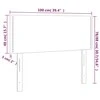 Galvūgalis su LED, baltos spalvos, 100x5x78/88cm, dirbtinė oda