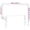 Galvūgalis su LED, baltos spalvos, 100x5x78/88cm, dirbtinė oda