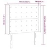 Galvūgalis su LED, baltos spalvos, 103x16x118/128 cm