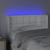 Galvūgalis su LED, baltos spalvos, 103x16x78/88cm, dirbtinė oda
