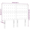 Galvūgalis su LED, baltos spalvos, 144x5x118/128 cm