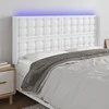 Galvūgalis su LED, baltos spalvos, 163x16x118/128 cm