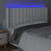 Galvūgalis su LED, baltos spalvos, 163x16x118/128 cm