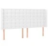 Galvūgalis su LED, baltos spalvos, 163x16x118/128 cm