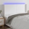 Galvūgalis su LED, baltos spalvos, 183x16x118/128 cm