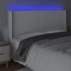 Galvūgalis su LED, baltos spalvos, 183x16x118/128 cm