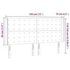 Galvūgalis su LED, baltos spalvos, 183x16x118/128 cm