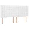 Galvūgalis su LED, baltos spalvos, 183x16x118/128 cm
