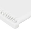 Galvūgalis su LED, baltos spalvos, 200x5x118/128 cm